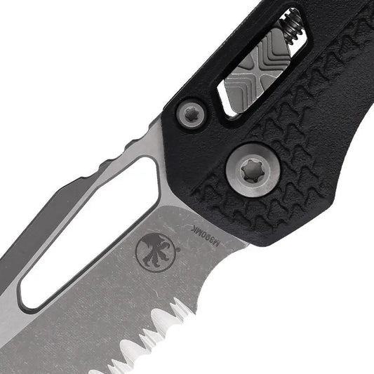 Microtech Ram-Lok Tri Grip AP Knife 3.75in M390MK Sheepsfoot With Apocalyptic Finish For EDC by Microtech