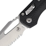 Microtech Ram Lok Knife Premium Tactical EDC For Enthusiasts With M390MK Serrated Sheepsfoot Blade And Tri Grip Handle by Microtech