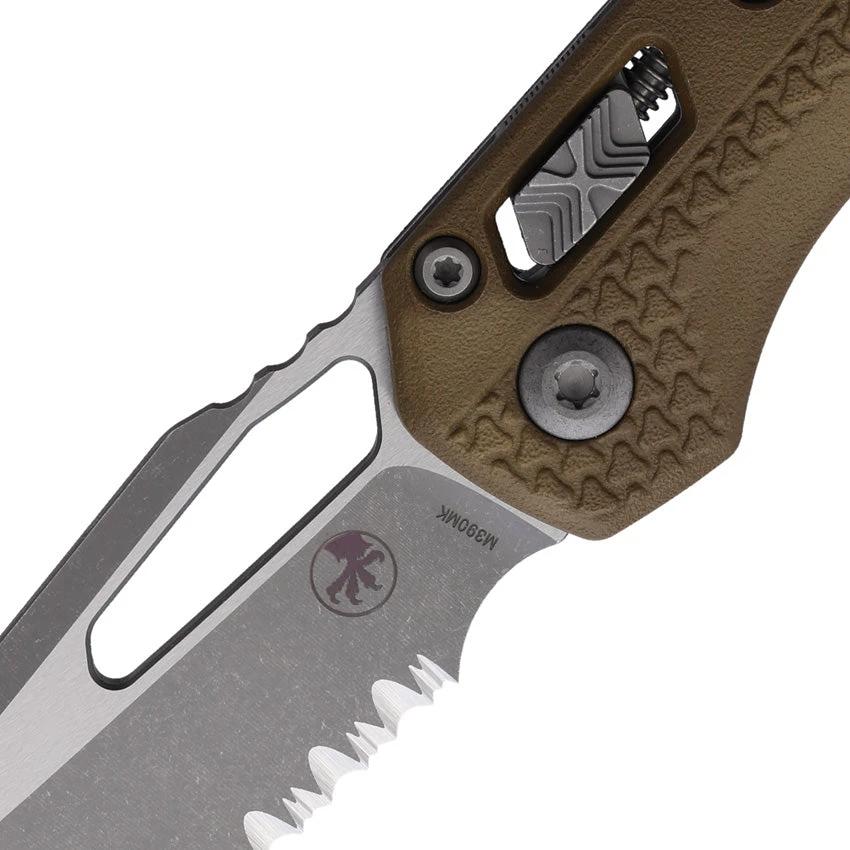 Premium Microtech RamLok Tri Grip Folding Knife With 3.75 Inch M390 Blade Dark Earth Polymer Handle For EDC Enthusiasts by Microtech