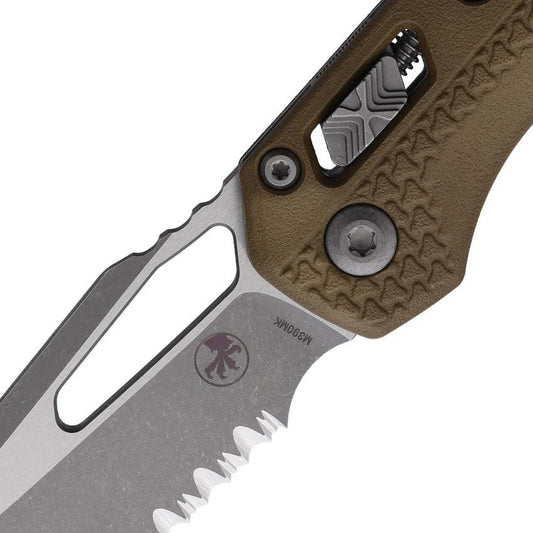 Premium Microtech RamLok Tri Grip Folding Knife With 3.75 Inch M390 Blade Dark Earth Polymer Handle For EDC Enthusiasts by Microtech