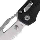 Microtech MSI Ram-Lok Tri Grip Black 5Inch Closed EDC Knife With 3.75In Serrated M390 Blade For Tactical EDC Fans by Microtech