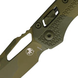Microtech Ram-Lok Tri Grip Camo Knife With 3.75 Inch Bohler M390MK Sheepsfoot Blade Pocket Clip For Tactical EDC Fans by Microtech