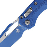 Microtech Ram-Lok Poly Blue Cerakote M390MK Elite Sheepsfoot Knife For EDC Enthusiasts And Tactical Collectors by Microtech