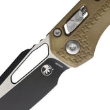 Microtech MSI Ram-Lok Tri Grip DE EDC Knife With Two Tone Bohler M390MK Blade And Dark Earth Handle by Microtech