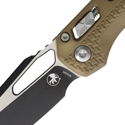 Microtech MSI Ram-Lok Tri Grip DE EDC Knife With Two Tone Bohler M390MK Blade And Dark Earth Handle by Microtech