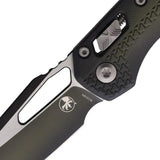 Microtech RamLok Tri Grip Bazooka Green Tactical Knife For Collectors 5in Closed 3.75in M390MK Blade Thumb Pull by Microtech