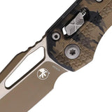 Microtech Ram-Lok Tiger Camo Knife 5In Closed Bohler M390MK Sheepsfoot Blade Cerakote Dark Earth Outdoor Pros by Microtech