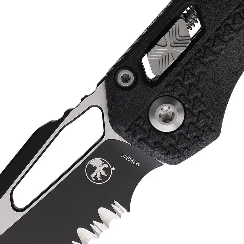 Microtech Ram-Lok PS Knife Black Tri-Grip M390MK Sheepsfoot 3.75in Blade EDC Ready by Microtech