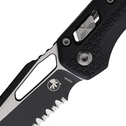 Microtech Ram-Lok Tri Grip Black FS Folding Knife With M390 Sheepsfoot Blade For Tactical Professionals by Microtech