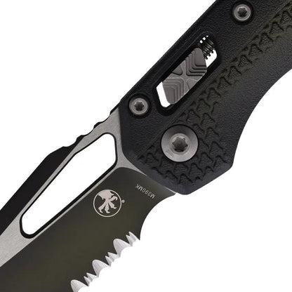 Microtech Ram-Lok Tri Grip Bazooka Knife 210T-3PMFBO With M390MK Serrated Sheepsfoot Blade EDC Tactical by Microtech