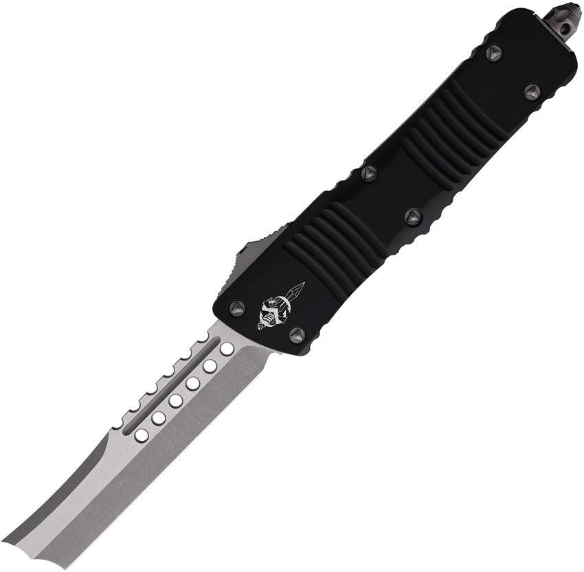 Microtech Auto Combat Knife Hellhound AP 219R 10APS Automatic Opening Bohler M390 Glass Breaker Tactical by Microtech