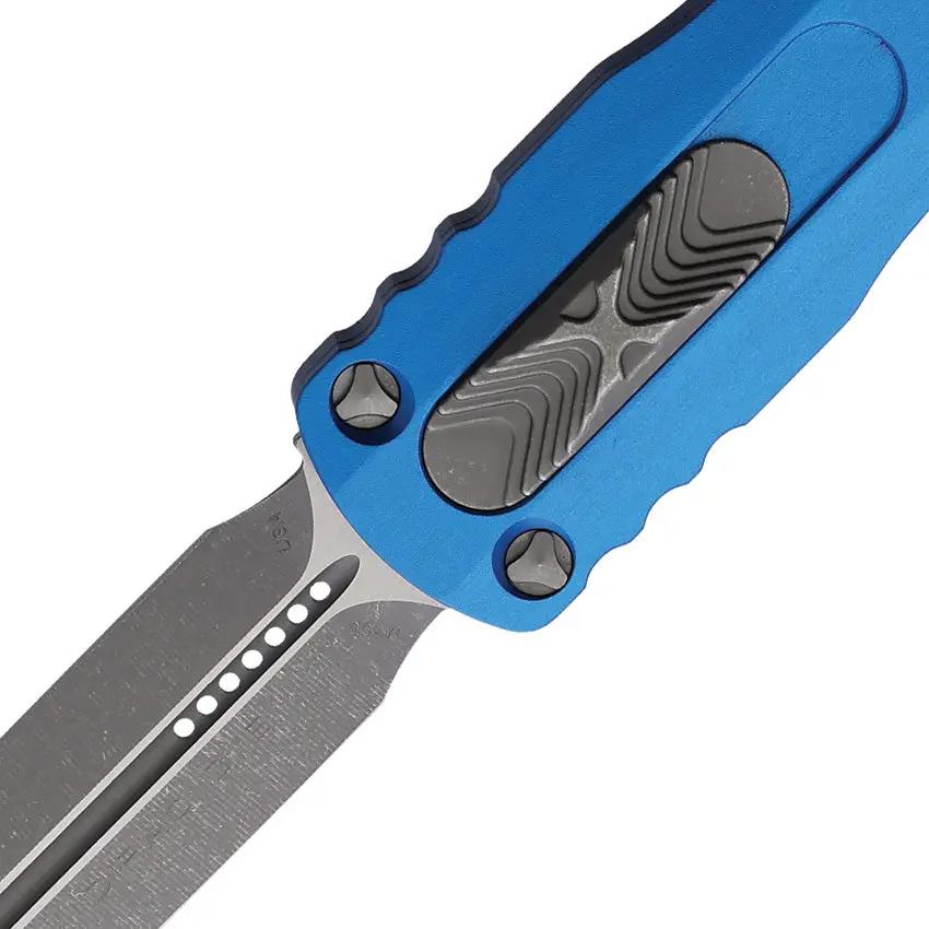 Microtech Auto Dirac DE OTF Knife With Ap Blue M390 Blade Glass Breaker For EDC Collectors by Microtech