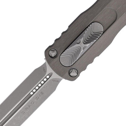 Microtech Auto Dirac D E OTF Dagger 3 Inch Double Edge Blade Automatic Opening Apocalyptic Finish 22510APNC For EDC Fans by Microtech