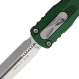 Microtech Auto Dirac D E OTF Emerald Green Aluminum Handle Automatic Opening 3 Inch M390 Dagger Knife For EDC Fans by Microtech