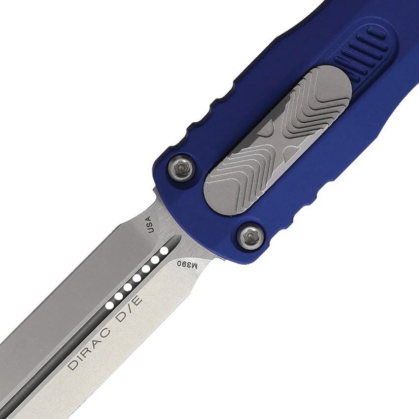 Microtech Auto Dirac DE OTF Knife with Premium Navy Aluminum Handle Glass Breaker for EDC Enthusiasts by Microtech