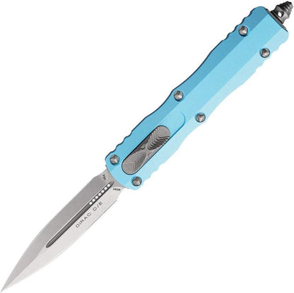 Microtech Automatic Dirac D E Otf Turquoise Aluminum Handle Tactical Knife For Collectors by Microtech