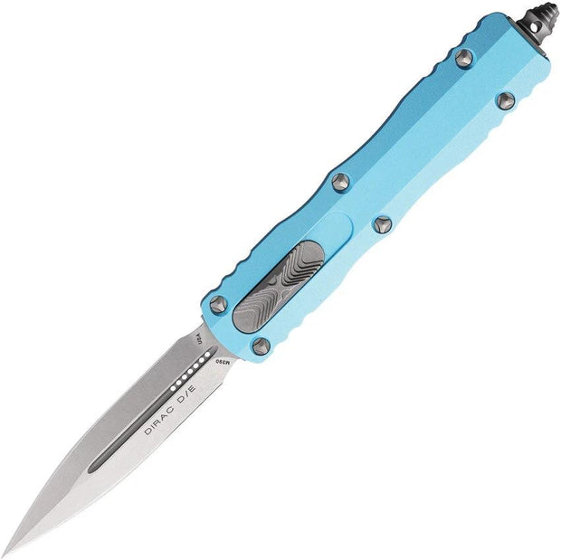Microtech Automatic Dirac D E Otf Turquoise Aluminum Handle Tactical Knife For Collectors by Microtech