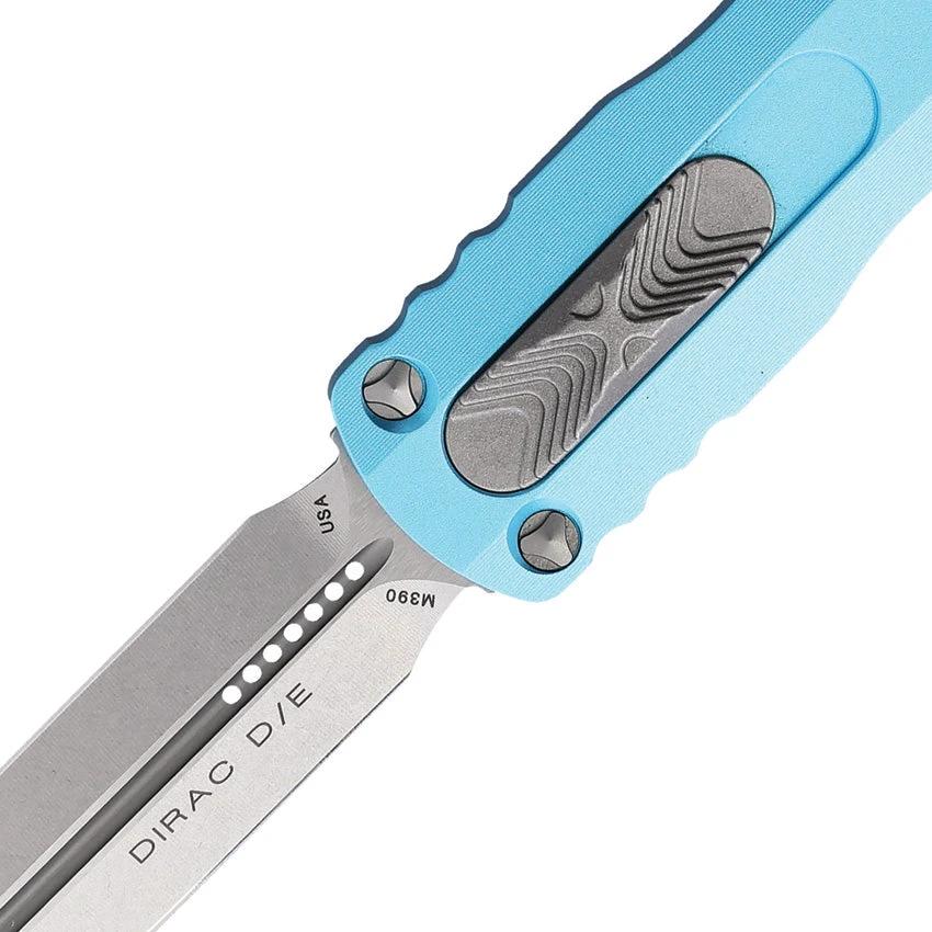 Microtech Automatic Dirac D E Otf Turquoise Aluminum Handle Tactical Knife For Collectors by Microtech
