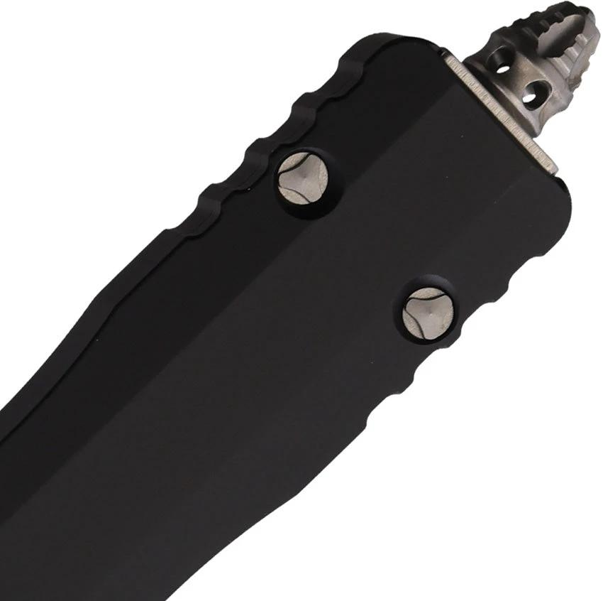 Microtech Dirac DE OTF Auto Knife Black Partially Serrated Stonewash Blade Glass Breaker For Tactical Enthusiasts by Microtech