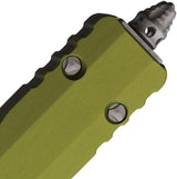 Microtech Auto Dirac D E OTF Knife With Apocalyptic Serrated Blade 4.38in Closed OD Green Aluminum Tactical Enthusiasts by Microtech
