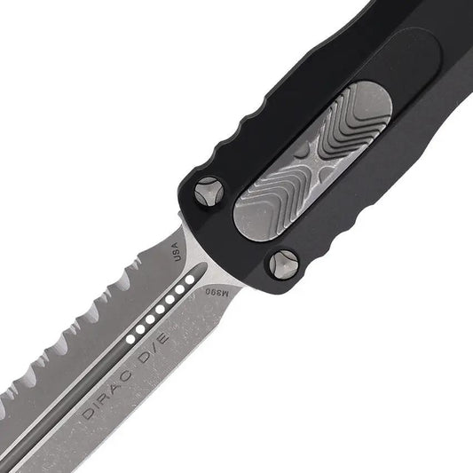 Microtech Auto Dirac DE OTF Knife With M390 Serrated Blade Glass Breaker For Tactical Collectors by Microtech