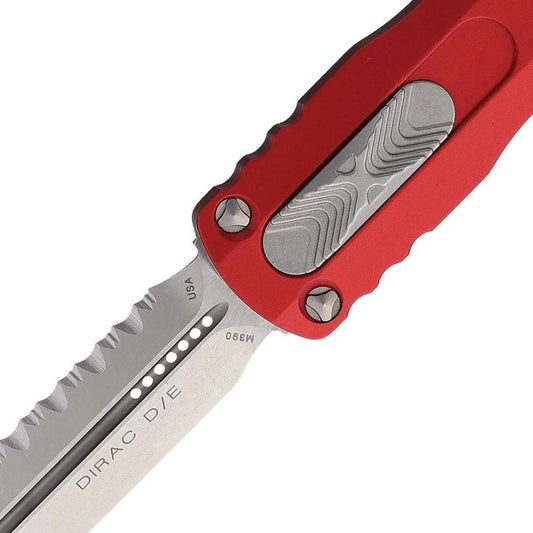 Microtech Auto Dirac D E OTF Knife Red Aluminum Handle Premium Automatic Opening Tactical EDC by Microtech