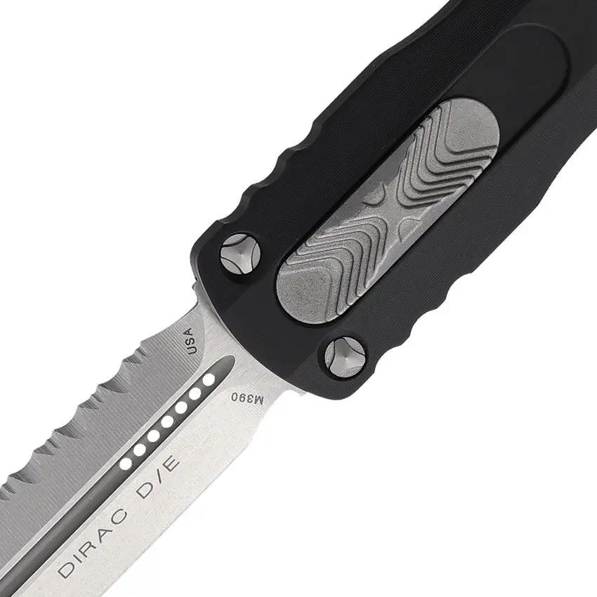 Microtech Auto Dirac D E OTF Knife Black 225-12 Serrated Dagger For EDC Enthusiasts by Microtech