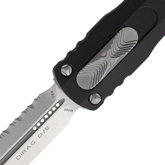 Microtech Auto Dirac D E OTF Knife Black 225-12 Serrated Dagger For EDC Enthusiasts by Microtech
