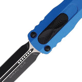 Microtech Dirac Auto OTF Knife D E With Blue Aluminum Handle Glass Breaker For EDC Enthusiasts by Microtech