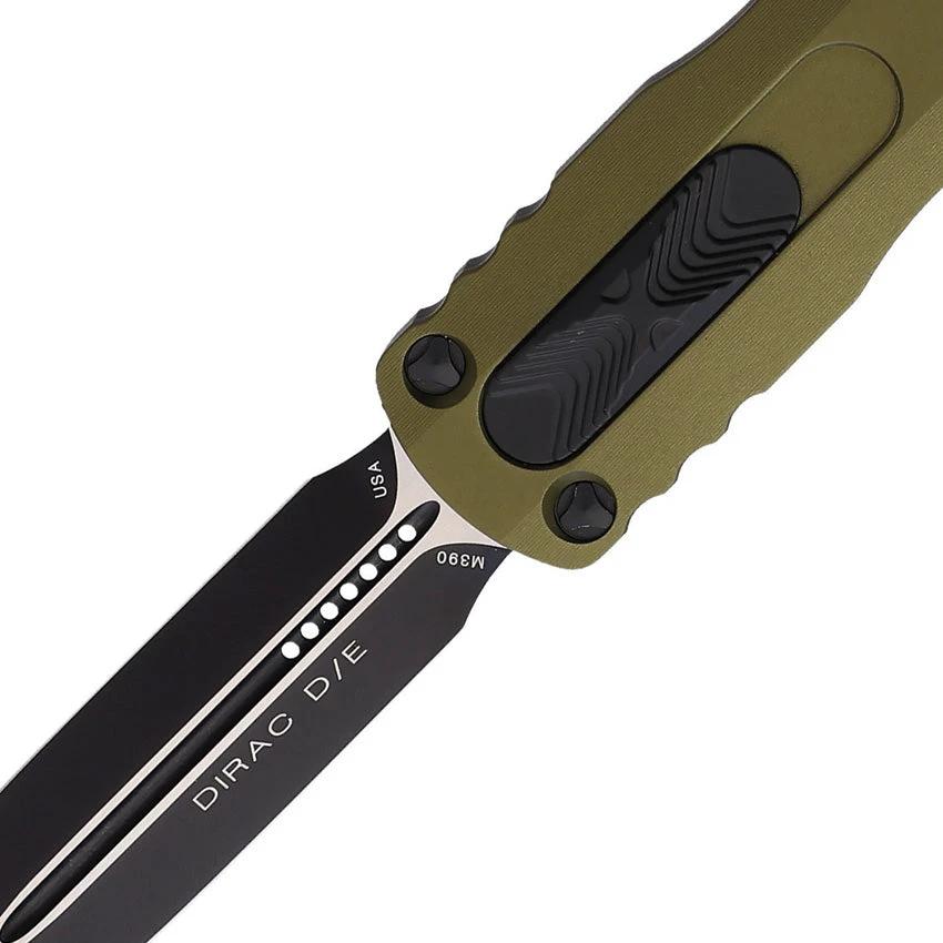 Microtech Auto Dirac D E OTF Knife Premium Two-Tone Bohler M390 Dagger Blade For EDC Enthusiasts by Microtech