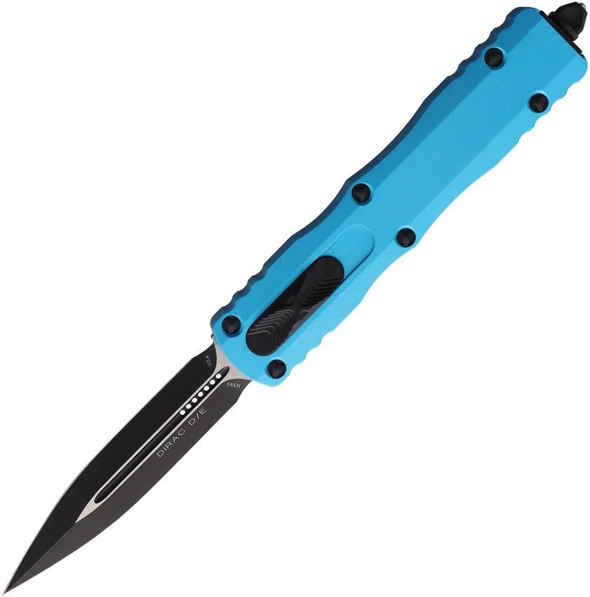 Microtech Auto Dirac DE OTF Knife Teal Handle Glass Breaker Elite For EDC Enthusiasts by Microtech