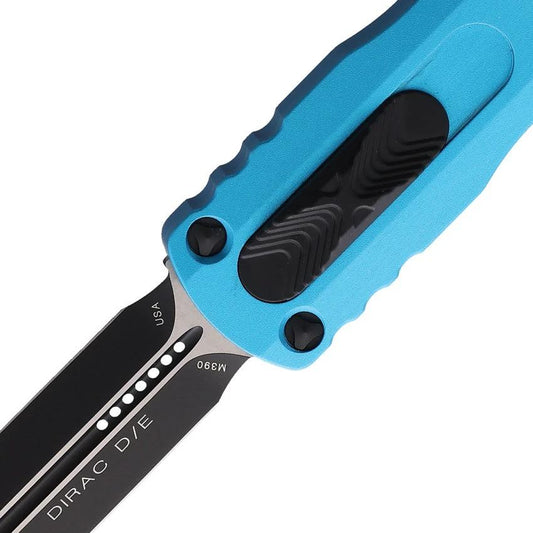 Microtech Auto Dirac DE OTF Knife Teal Handle Glass Breaker Elite For EDC Enthusiasts by Microtech