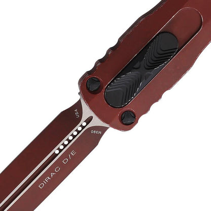 Microtech Auto Dirac D E OTF Knife Weather Crimson Premium Aluminum Handle 3 Inch Double Edge Blade For EDC Enthusiasts by Microtech