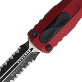 Microtech Dirac Auto OTF Knife Merlot Handle With Premium Two Tone Dagger Blade And Glass Breaker For EDC 2252MR by Microtech