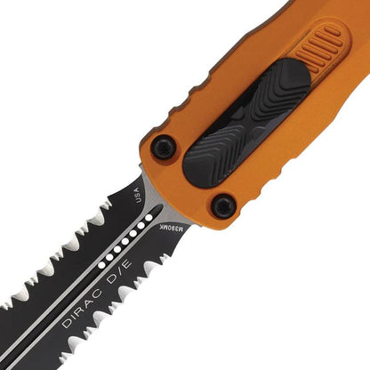 Microtech Auto Dirac D E OTF Dagger Knife With Two Tone Finish Partially Serrated Blade For EDC Enthusiasts by Microtech