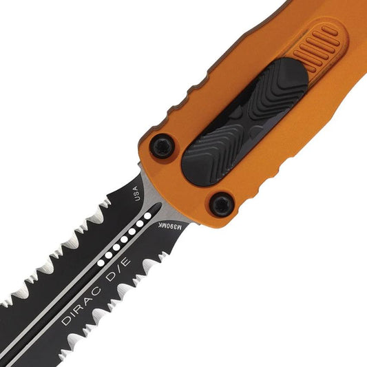 Microtech Auto Dirac D E OTF Dagger Knife With Two Tone Finish Partially Serrated Blade For EDC Enthusiasts by Microtech