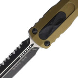 Microtech Auto Dirac DE OTF Knife OD Green Aluminum Handle 3 Inch Serrated Dagger Blade EDC Tactical Enthusiasts by Microtech