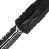 Microtech Auto Dirac D E OTF Tactical Knife Black Serrated Dagger Blade With Glass Breaker And Pocket Clip by Microtech