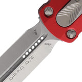 Microtech Auto Dirac DE OTF Satin Red Dagger Knife for EDC Enthusiasts with Glass Breaker by Microtech