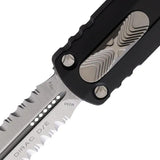 Microtech Auto Dirac DE OTF Dagger Satin Blade Black Aluminum Handle Glass Breaker EDC by Microtech