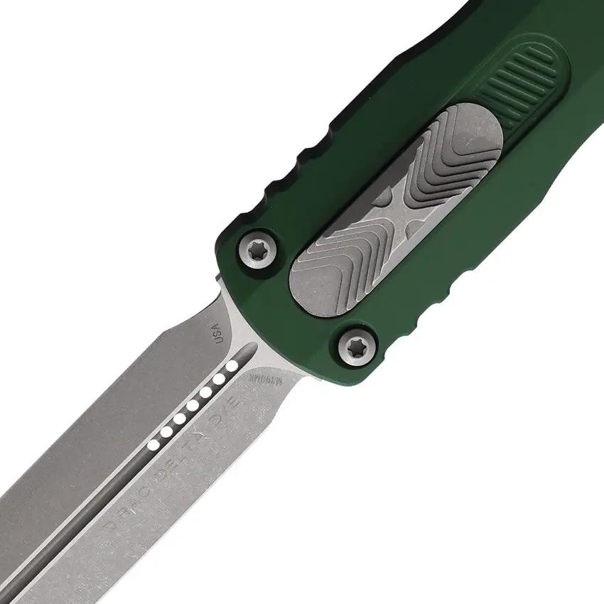 Microtech Auto Dirac Delta D E OTF Knife Premium M390 Blade Emerald Green Aluminum Handle Glass Breaker For EDC Fans by Microtech