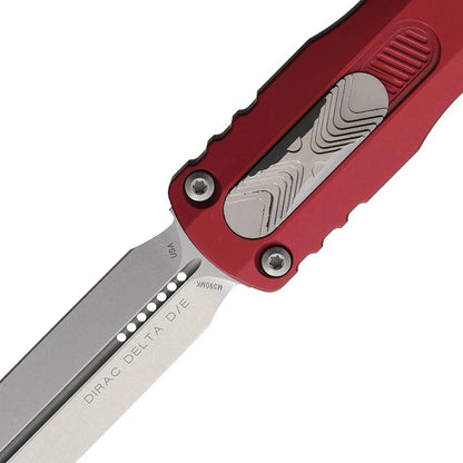 Microtech Auto Dirac Delta DE OTF Knife For EDC Automatic Opening 3.79in M390 Dagger Blade Merlot Aluminum by Microtech