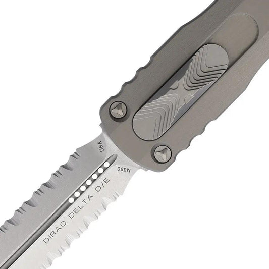 Microtech Auto Dirac Delta D E OTF Knife With Premium M390 Blade Gray Aluminum Handle Glassbreaker EDC Ready by Microtech