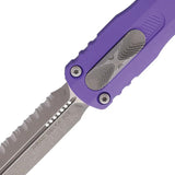 Microtech Auto Dirac Delta DE OTF Knife For Tactical EDC Enthusiasts Purple Aluminum Handle Glass Breaker by Microtech
