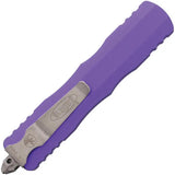 Microtech Auto Dirac Delta DE OTF Knife For Tactical EDC Enthusiasts Purple Aluminum Handle Glass Breaker by Microtech