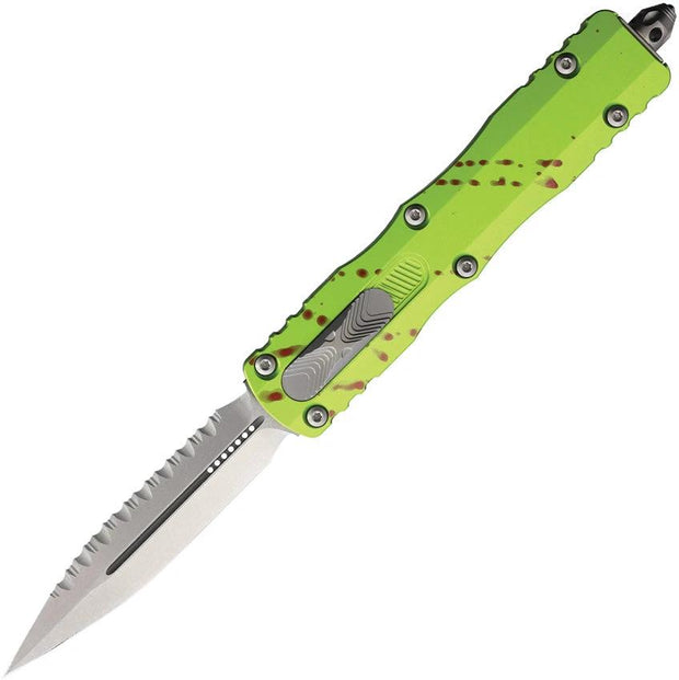 Microtech Dirac Delta DE OTF Knife Automatic Opening M390 Double Edge Blade Aluminum ZombieTech Tactical EDC Handle by Microtech