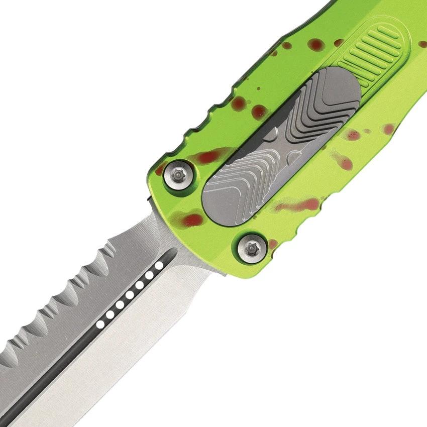Microtech Dirac Delta DE OTF Knife Automatic Opening M390 Double Edge Blade Aluminum ZombieTech Tactical EDC Handle by Microtech