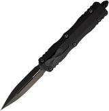Microtech Auto Dirac Delta Double Edge OTF Knife With Black DLC Blade And Aluminum Handle For Tactical EDC Enthusiasts by Microtech