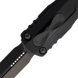 Microtech Auto Dirac Delta Double Edge OTF Knife With Black DLC Blade And Aluminum Handle For Tactical EDC Enthusiasts by Microtech