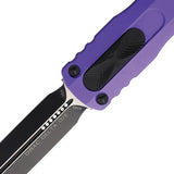 Microtech Auto Dirac Delta Double Edge OTF Knife With Purple Aluminum Handle For Collectors by Microtech